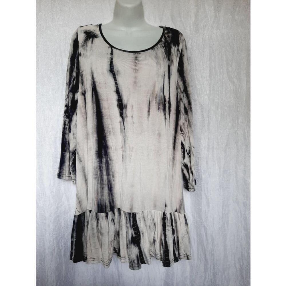 Lida collection super soft black tie dye blouse